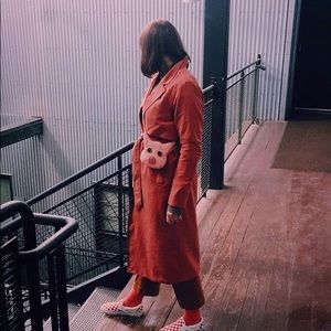 Monki Pink Trench Coat